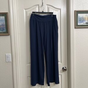NWT Sweaty Betty Modal Wide Leg Navy Blue Pants Size 10